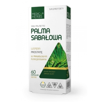 Palma sabałowa Saw palmetto ekstrakt 60 kaps Medica Herbs